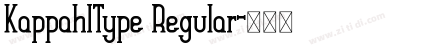 KappahlType Regular字体转换